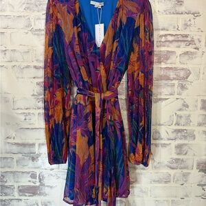 Multicolor V-Neck Dress